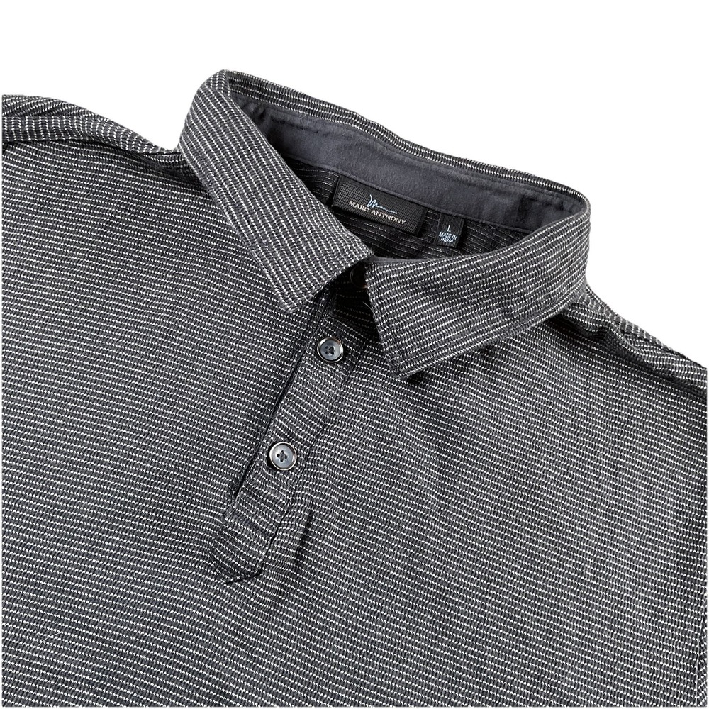 Marc Anthony Polo‎ Shirt Size Large Striped black/ White
